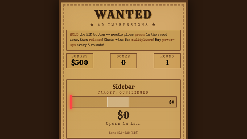 Wanted: Ad Impressions